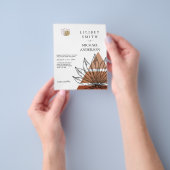 BUDGET Abstracte Terracotta Pampas Grass Wedding Flyer (Hand)