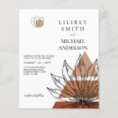 BUDGET Abstracte Terracotta Pampas Grass Wedding Flyer (Voorkant)