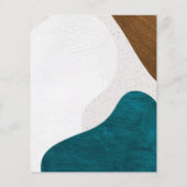 Budget Abstracte Vormen Blauwgroen Gold Wedding In (Achterkant)