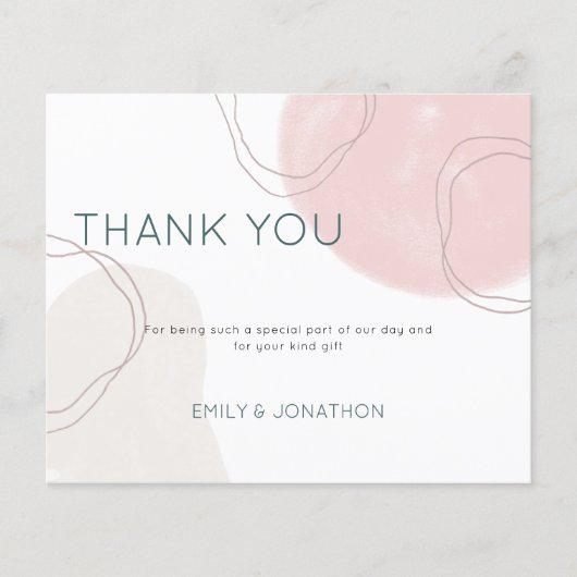 Budget Abstracte Vormen Fotobruiloft Hartelijk dan (Voorkant)