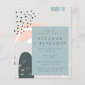 Budget Abstracte Vormen pasteelgrijze bruiloft uit (Voorkant)