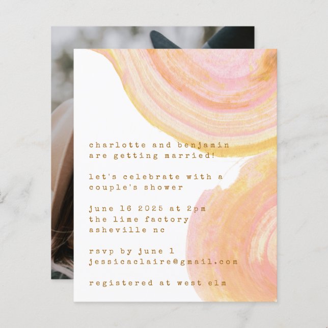 Budget Abstracte Waterverf Fotokoppels Shower (Voorkant / Achterkant)