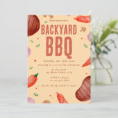 Budget Achtertuin BBQ Vaderdag Party Kaart (Staand voorkant)