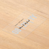 BUDGET Acryl bruiloft Save Datum Minimalistisch Wi Uitnodigingen (Laagn)