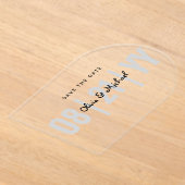 BUDGET Acryl bruiloft Save Datum Minimalistische A Uitnodigingen (Laagn)