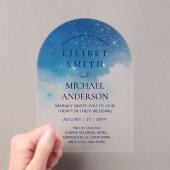 BUDGET Acryl bruiloft STERRENNACHT CELESTIAL SKY Acryl Uitnodigingen (Insitu (Draagbaar))