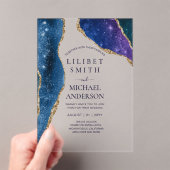 BUDGET Acryl bruiloft STERRENNACHT CELESTIAL SKY Uitnodigingen (Insitu (Draagbaar))