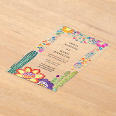BUDGET Acryl Clear Fiesta Folkart Wedding Uitnodigingen (Laagn)