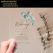 BUDGET Acryl Clear Wedding Nodig groen uit Acryl Uitnodigingen