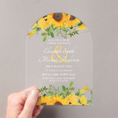 BUDGET Acryl Clear Wedding Nodig Zonnebloemen uit Acryl Uitnodigingen (Insitu (Draagbaar))