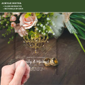 BUDGET Acryl Heldere Gouden Lichtjes Elegante Luxe Acryl Uitnodigingen