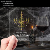 BUDGET Acryl Heldere Gouden Lichtjes Elegante Luxe Acryl Uitnodigingen