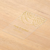 BUDGET Acryl Heldere Gouden Lichtjes Elegante Luxe Uitnodigingen (Laagn)