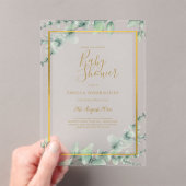 BUDGET Acryl Heldere of Mat Babyshower Bladeren Acryl Uitnodigingen (Insitu (Draagbaar))