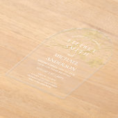 BUDGET Acryl Huwelijk Goud Wit Elegant Chic Acryl Uitnodigingen (Laagn)