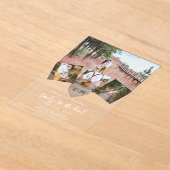 BUDGET Acryl Transparante Fotocollage Bruiloft Mod Acryl Uitnodigingen (Laagn)