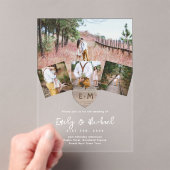 BUDGET Acryl Transparante Fotocollage Bruiloft Mod Uitnodigingen (Insitu (Draagbaar))