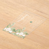 BUDGET Acryl Transparante Trouw Magnolia Bloemen Acryl Uitnodigingen (Laagn)