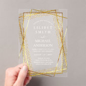 BUDGET Acryl Trouw Goud Künstliche Folie Elegant Acryl Uitnodigingen (Insitu (Draagbaar))