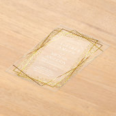 BUDGET Acryl Trouw Goud Künstliche Folie Elegant Acryl Uitnodigingen (Laagn)