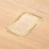 BUDGET Acryl Trouw Goud Nep Folie Elegant Uitnodigingen (Laagn)