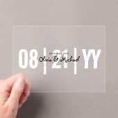 BUDGET Acryl Trouw Save the Date Minimalistisch Acryl Uitnodigingen (Insitu (Draagbaar))