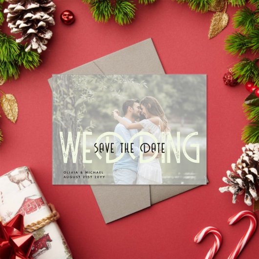 BUDGET Acryl Trouw Save the Date Opaque Foto Acryl Uitnodigingen (Insity (Feestdagen))