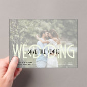BUDGET Acryl Trouw Save the Date Opaque Foto Acryl Uitnodigingen (Insitu (Draagbaar))