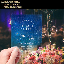 BUDGET Acryl Trouw STERRENNACHT HEMELSE LUCHT Uitnodigingen