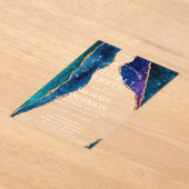 BUDGET Acryl Trouw STERRENNACHT HEMELSE LUCHT Uitnodigingen (Laagn)