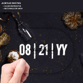 BUDGET Acrylbruiloft Save the Date Minimalist Acryl Uitnodigingen