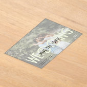 BUDGET Acrylbruiloft Save the Date Ondoorzichtige  Acryl Uitnodigingen (Laagn)