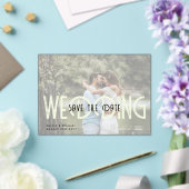 BUDGET Acrylbruiloft Save the Date Ondoorzichtige  Acryl Uitnodigingen (Insitu (Huwelijk))