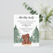 Budget Adventure wacht op Baby shower uitnodiging (Staand voorkant)