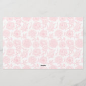 Budget Advies & Wensen Roze strik Baby shower Spel Briefpapier (Achterkant)