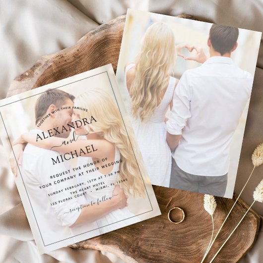 Budget Afbeelding Foto Wedding Invitations