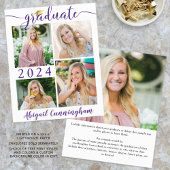 Budget Afgestudeerden Aankondiging Paars Schrift