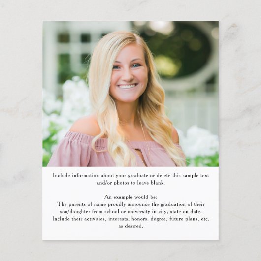 Budget Afgestudeerden Aankondiging Paars Schrift (Achterkant)