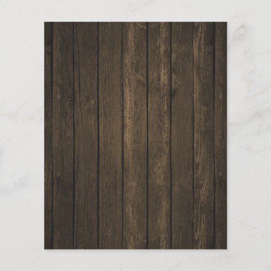 Budget Afsluitfeest Uitnodiging Rustieke Houten St Flyer (Achterkant)