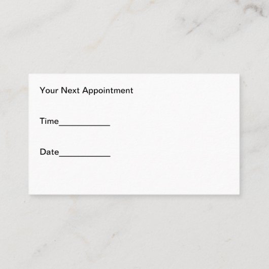 Budget Afspraak Visitekaartjes Tandarts (Achterkant)