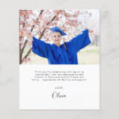 Budget Afstudeer Bedankt Klas van Foto Flyer (Achterkant)