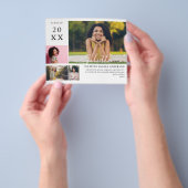 Budget Afstudeer Modern Stijlvolle 4 Foto Aankondi Flyer (Hand)