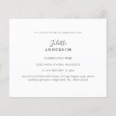 Budget Afstudeer Modern Stijlvolle 4 Foto Aankondi Flyer (Achterkant)