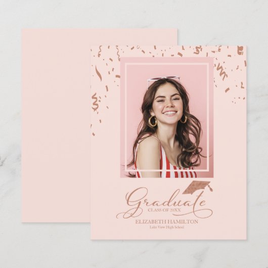 Budget Afstudeerder Aankondiging Fotokaarten (Voorkant / Achterkant)