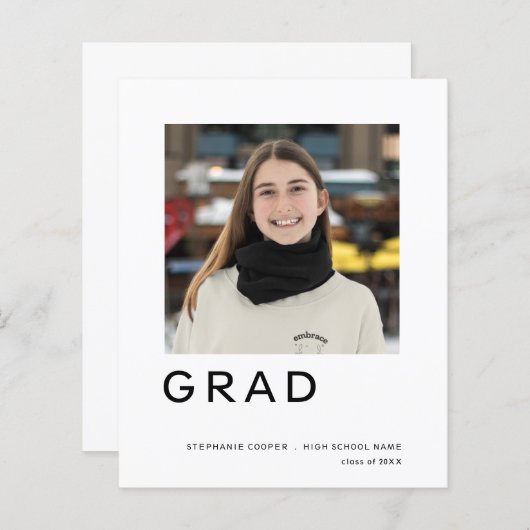 Budget Afstudeerder Foto Afstuderen Eenvoudige bek (Voorkant / Achterkant)