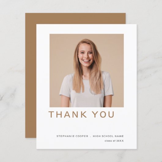 Budget Afstudeerder Foto Gold Afstuderen Hartelijk (Voorkant / Achterkant)