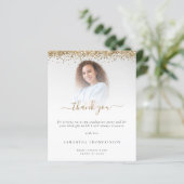 Budget Afstudeerder Foto Gold Glitter Hartelijk da (Staand voorkant)
