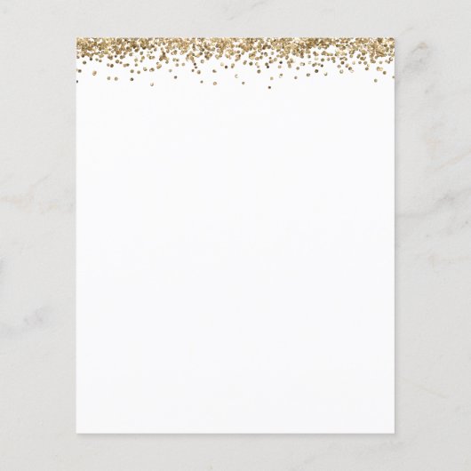 Budget Afstudeerder Foto Gold Glitter Hartelijk da (Achterkant)