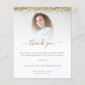 Budget Afstudeerder Foto Gold Glitter Hartelijk da (Voorkant)