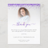 Budget Afstudeerder Foto Paars Glitter Hartelijk d (Voorkant)